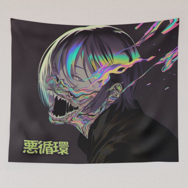 Item preview, Glitch Demon Neon Vicious Cycle designed and sold by bubblegoth.