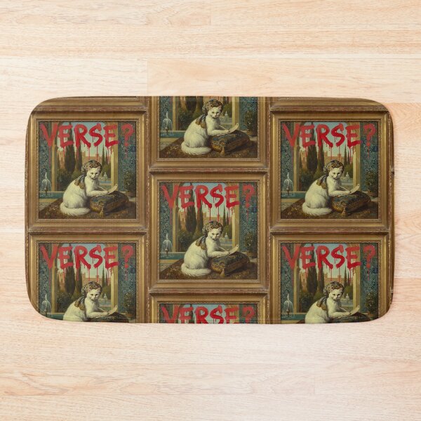 Item preview, White Cat with Turban Writing a Verse – Arabian Palace Art “Verse?" designed and sold by Golden Chaos.