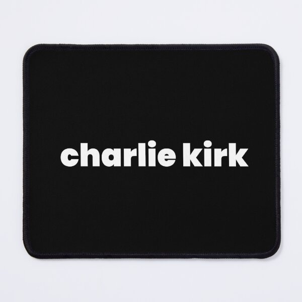 Item preview, Charlie Kirk – White Bold Minimalist Text Design designed and sold by Makabas.