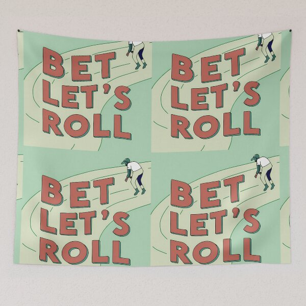 Item preview, Bet Lets Roll Typography Illustrations Energetic Digital Communication designed and sold by ART ATTACK ZONE.