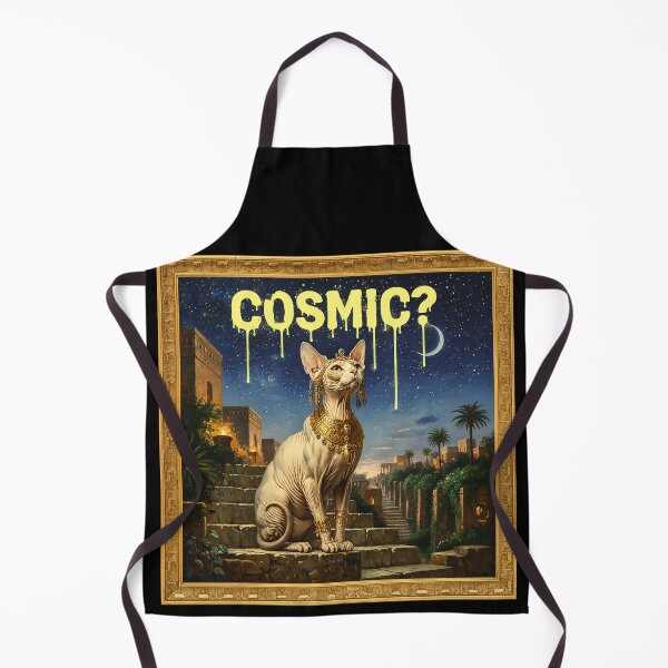 Item preview, Sphinx Cat with Golden Crown and Jewelry – Egyptian Cosmic Art “Cosmic?” designed and sold by Golden Chaos.