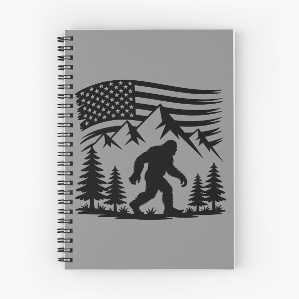 Item preview, Bigfoot Silhouette with US Flag designed and sold by theartfulaspie.