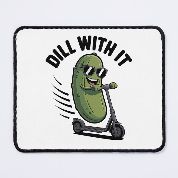 Item preview, Dill with It Pickle Riding Electric Scooter Funny designed and sold by FreshVibe Prints.