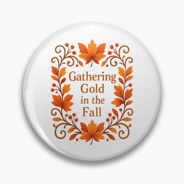 Item preview, Gathering Gold in the Fall - Elegant Autumn Leaves and Quote Design designed and sold by inkoutninja.