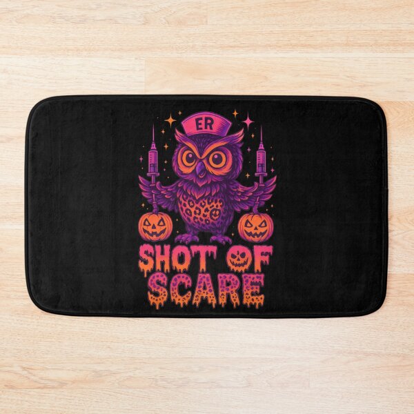 Item preview, Shot of Scare – Funny Halloween Owl ER Nurse designed and sold by ClinicalHubs.