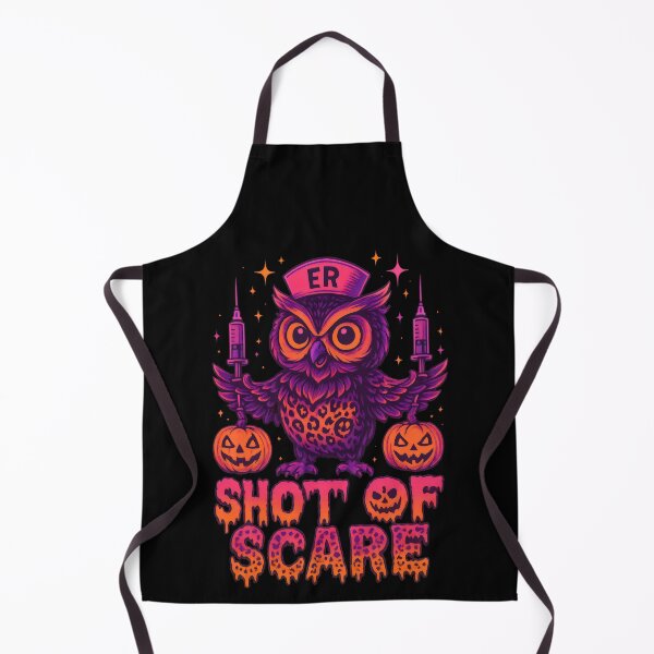 Item preview, Shot of Scare – Funny Halloween Owl ER Nurse designed and sold by ClinicalHubs.
