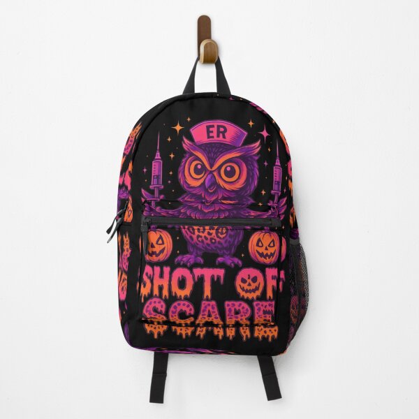 Item preview, Shot of Scare – Funny Halloween Owl ER Nurse designed and sold by ClinicalHubs.