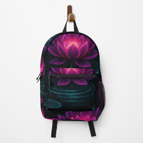 Item preview, glowing pink and lavender lotus flowers on black velvet designed and sold by Kristylynn757.