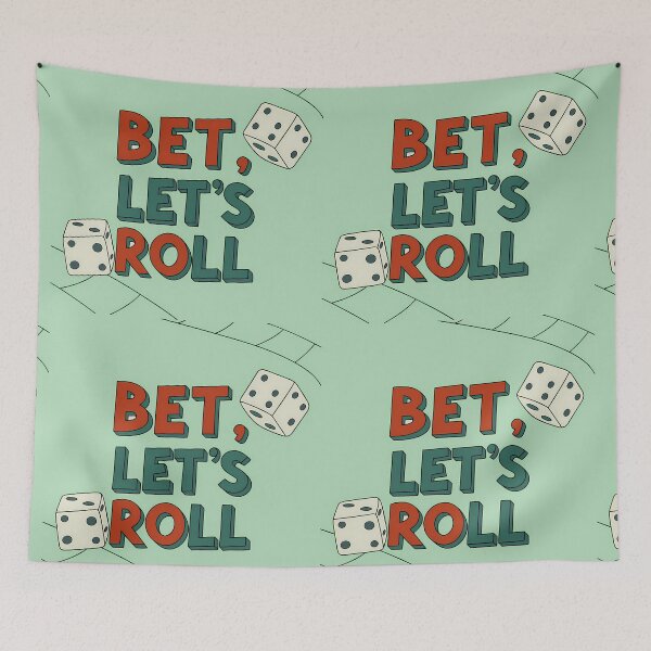 Item preview, Bet Lets Roll Art Illustrations Energetic Digital Communication designed and sold by ART ATTACK ZONE.