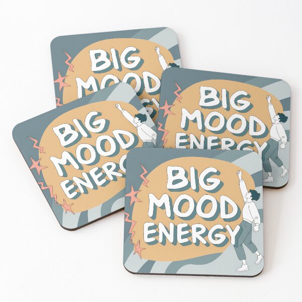 Item preview, BIG MOOD ENERGY Typography Illustrations Energetic Digital Communication designed and sold by ART ATTACK ZONE.
