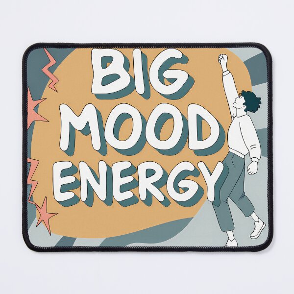 Item preview, BIG MOOD ENERGY Typography Illustrations Energetic Digital Communication designed and sold by ART ATTACK ZONE.
