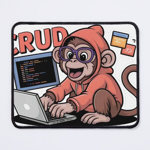 Item preview, CRUD Monkey – Funny Programmer Coding Hoodie Mascot Design designed and sold by CodersCloset.