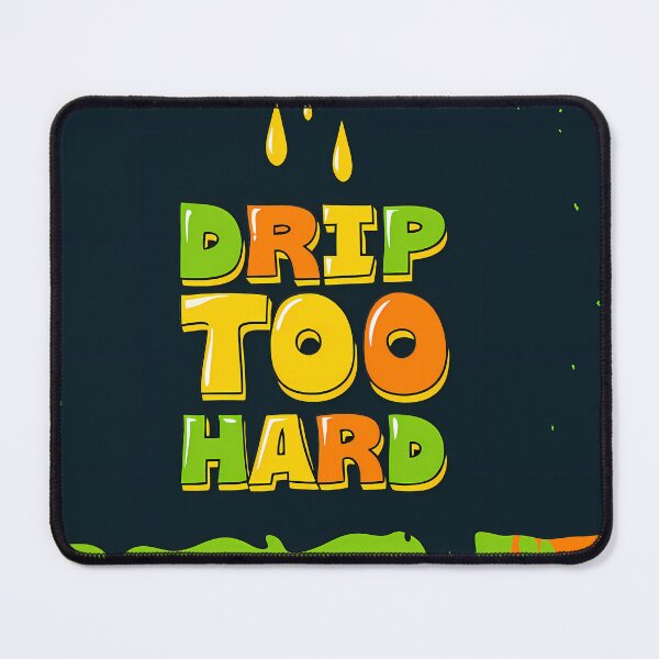 Item preview, COLORS DRIP TOO HARD Typography Illustrations Energetic Digital designed and sold by ART ATTACK ZONE.