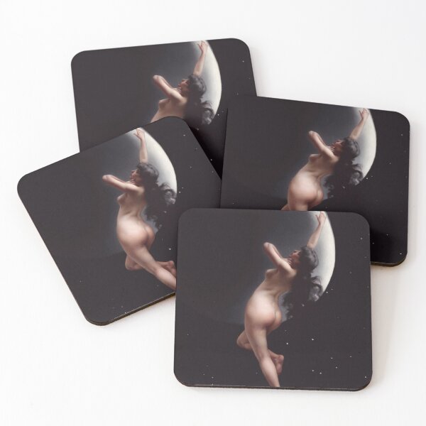 Item preview, Moon Nymph (1883) by Luis Ricardo Falero – Mystical Lunar Fantasy Art designed and sold by PureVintageLove.