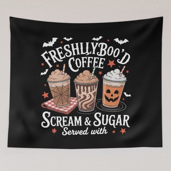 Item preview, Halloween Freshlyboo'd Coffee Scream & Sugar Spooky Season designed and sold by Sea4Adventures.