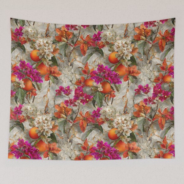 Item preview, Autumn Bougainvillea Orange Pattern designed and sold by ImPlyDesign.