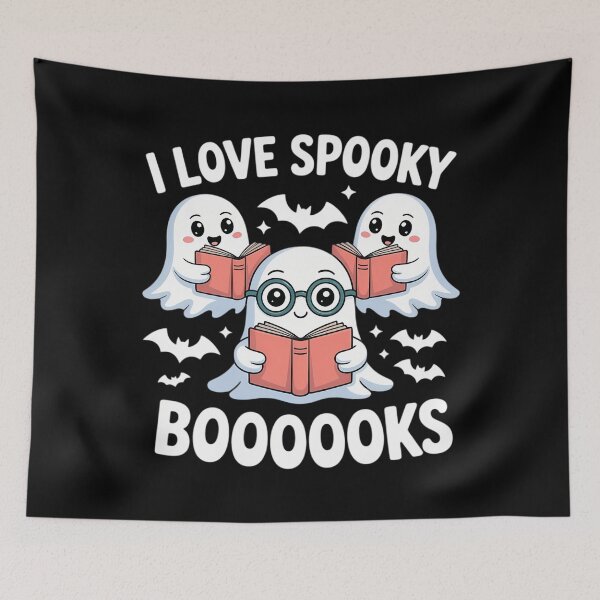 Item preview, I Love Spooky Booooks Kawaii Ghosts Books Lover Reading designed and sold by Sea4Adventures.
