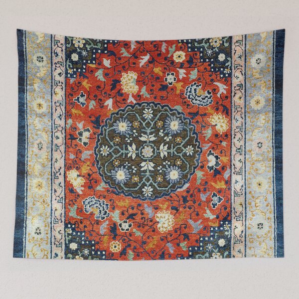 Item preview, Qing Dynasty Silk Chinese Rug designed and sold by Vicky Brago-Mitchell®.