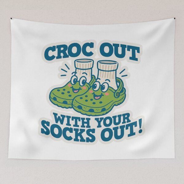 Item preview, (Green Version) Croc Out with your Socks Out! designed and sold by CosmicSelector.