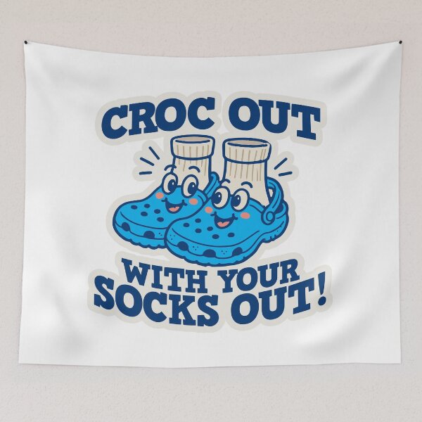 Item preview, (Blue Version) Croc Out with your Socks Out! designed and sold by CosmicSelector.
