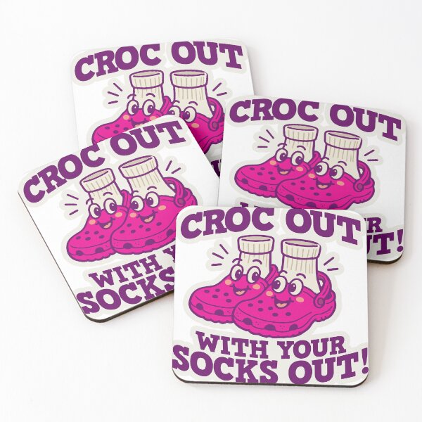 Item preview, (Pink Version) Croc Out with your Socks Out! designed and sold by CosmicSelector.