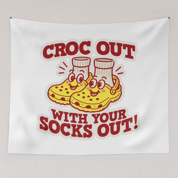 Item preview, (Yellow Version) Croc Out with your Socks Out! designed and sold by CosmicSelector.