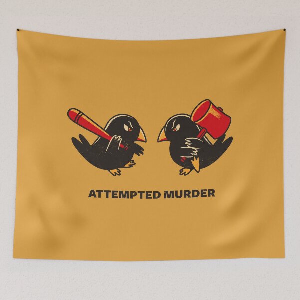 Item preview, Attempted Murder Violence Crow by Tobe Fonseca designed and sold by Tobe Fonseca®.