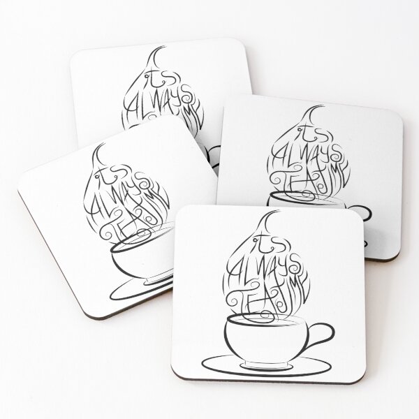Item preview, It's Always Tea Time (Dark Tea Coloured Illustration) designed and sold by JaceHeller1.