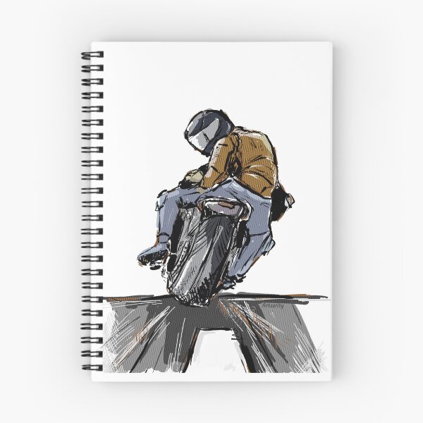 Item preview, Illustration of a motorcyclist on the road (II) designed and sold by Artsarity.