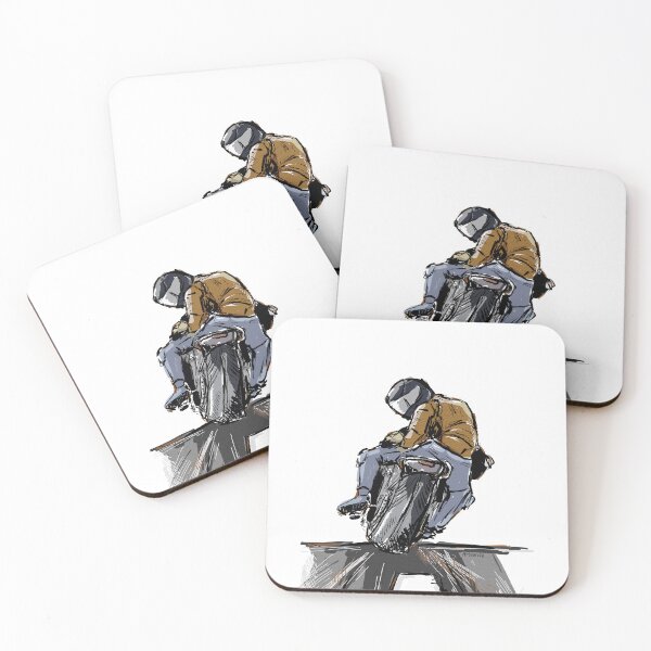 Item preview, Illustration of a motorcyclist on the road (II) designed and sold by Artsarity.