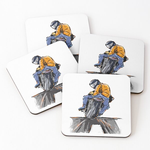 Item preview, Illustration of a motorcyclist on the road designed and sold by Artsarity.