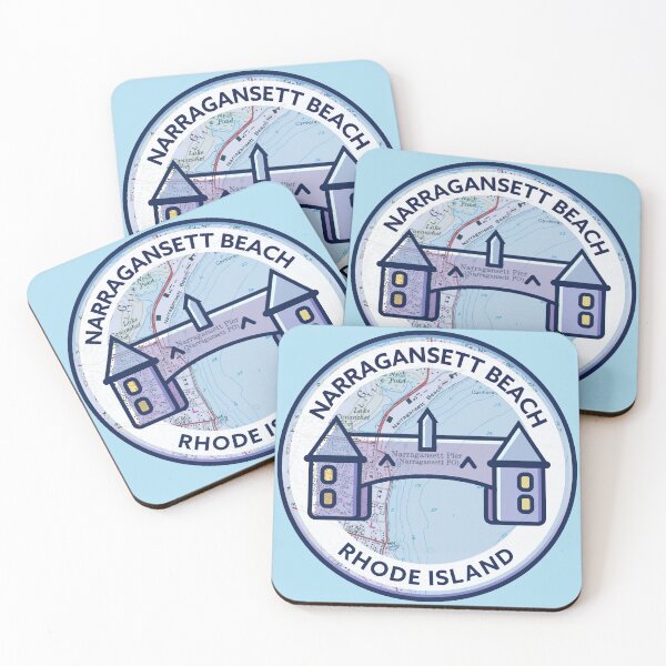 Item preview, Rhode Island Souvenir Map - Narragansett Beach designed and sold by Willz Designz.
