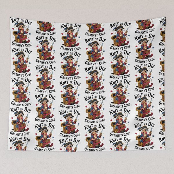 Item preview, Pirate Granny – Vintage Whimsical Knitting Pirate Treasure Design designed and sold by Taans-Creation.