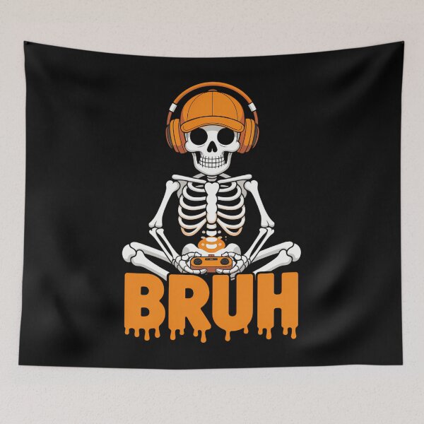 Item preview, Bruh Halloween Gamer Skeleton Video Gaming designed and sold by Bandikonsalez.