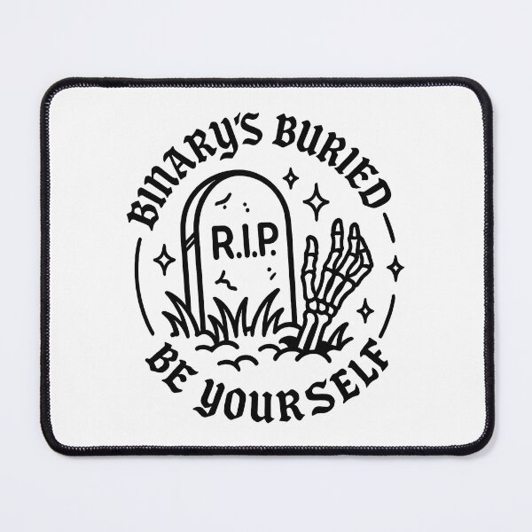 Item preview, Binary's Buried Be Yourself - Gothic LGBTQ+ Pride Skeleton Design designed and sold by inkoutninja.