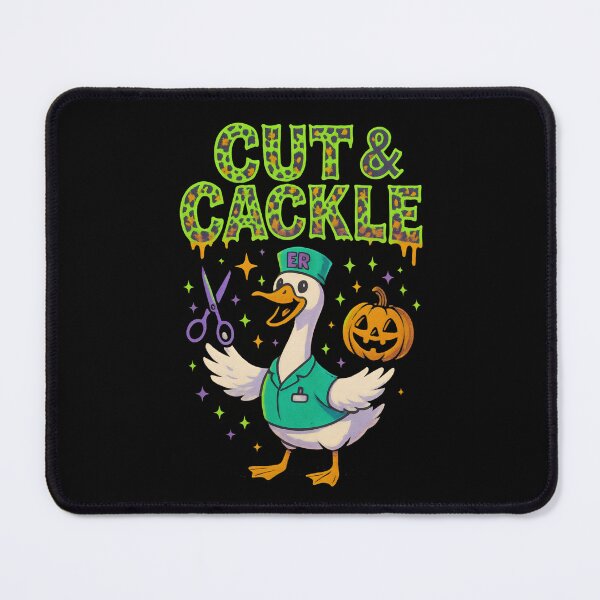 Item preview, Cut & Cackle – Funny Halloween Goose ER Nurse designed and sold by ClinicalHubs.