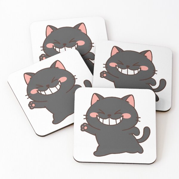 Item preview, Sneaky Grinning Black Cat designed and sold by AtanichiStore.