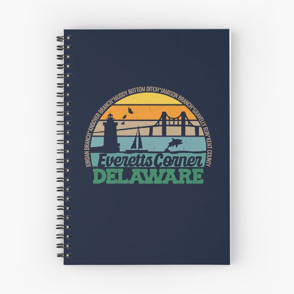 Item preview, Everett's Corner Delaware Retro Sunset Local Pride Logo  designed and sold by CRHPOD20.