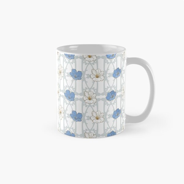 Item preview, frence of flowers,blue and white designed and sold by DualEnergy.