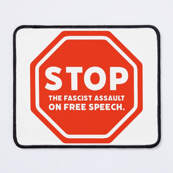 Item preview, Stop the fascist assault on free speech designed and sold by Rachel the Artist .