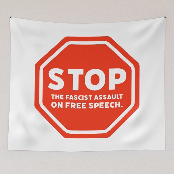 Item preview, Stop the fascist assault on free speech  designed and sold by Rachel the Artist .