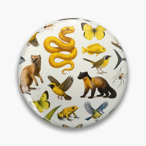 Item preview, Wild World in Yellow Retro Illustration Wildlife Chart designed and sold by kakarikihill.