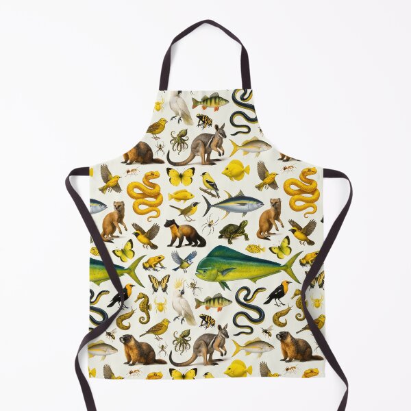 Item preview, Wild World in Yellow Retro Illustration Wildlife Chart designed and sold by kakarikihill.
