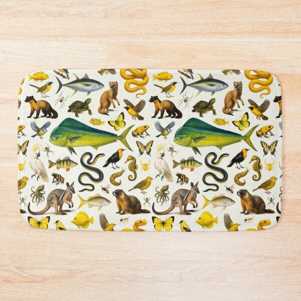 Item preview, Wild World in Yellow Retro Illustration Wildlife Chart designed and sold by kakarikihill.