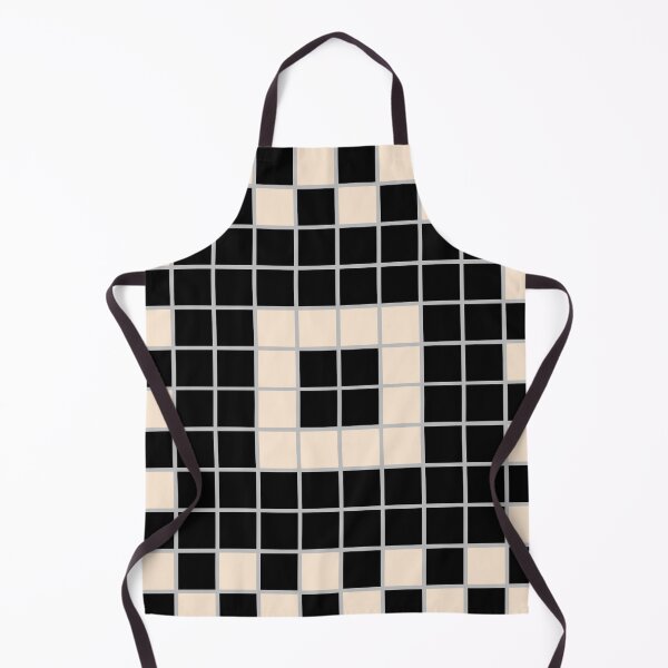 Item preview, Black and White Checked Edged Geometric designed and sold by Sharon Schwalbe.