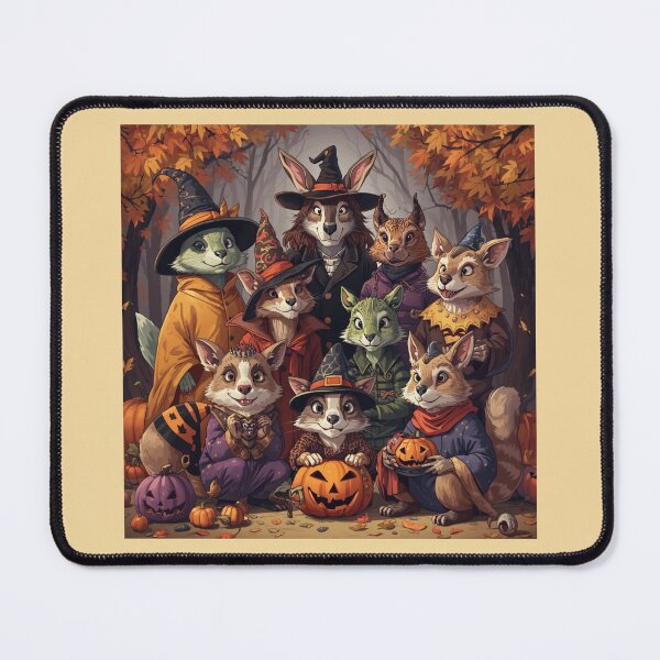 Item preview, Where Halloween meets adorable. cute animals in Halloween designed and sold by Alchemic-Gifts.