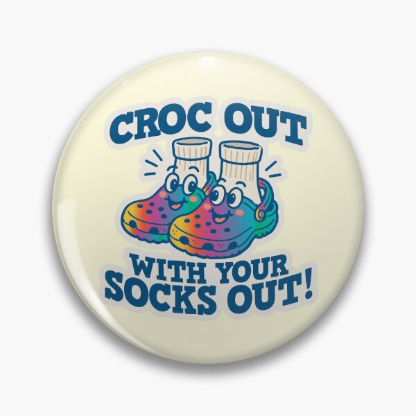 Item preview, (Rainbow Version) Croc Out with your Socks Out! designed and sold by CosmicSelector.