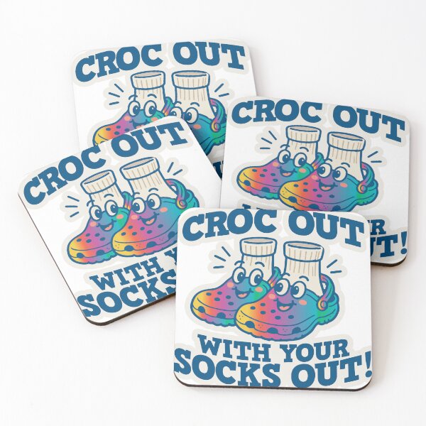 Item preview, (Rainbow Version) Croc Out with your Socks Out! designed and sold by CosmicSelector.