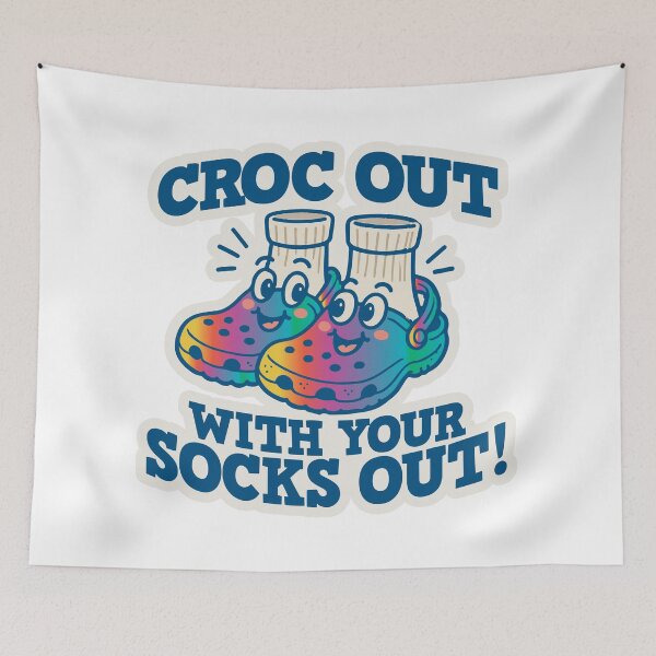Item preview, (Rainbow Version) Croc Out with your Socks Out! designed and sold by CosmicSelector.