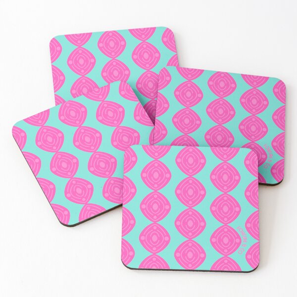 Item preview, Atomic Blooms - Pink and Turquoise designed and sold by FoxfireAndCo.
